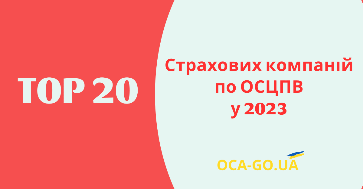 Топ 20 Страхових компаній по ОСЦПВ за 2023 рік