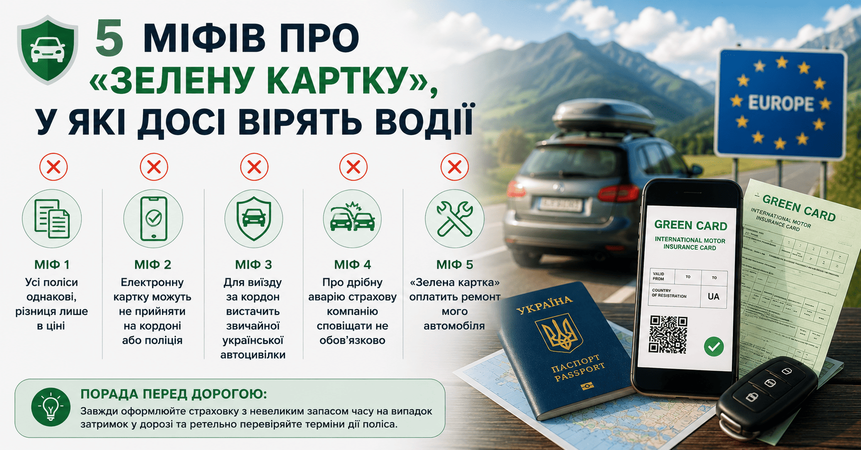 міфи про Поліс Зелена карта